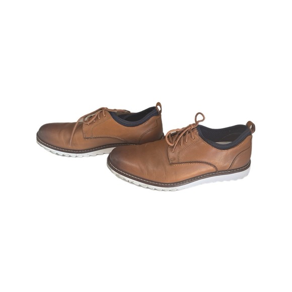 JOHNSTON & MURPHY DRESS SHOES MEN\'S 9.5M DUNCAN PLAIN TOE‎ TAN LEATHER 5910826 main image 5